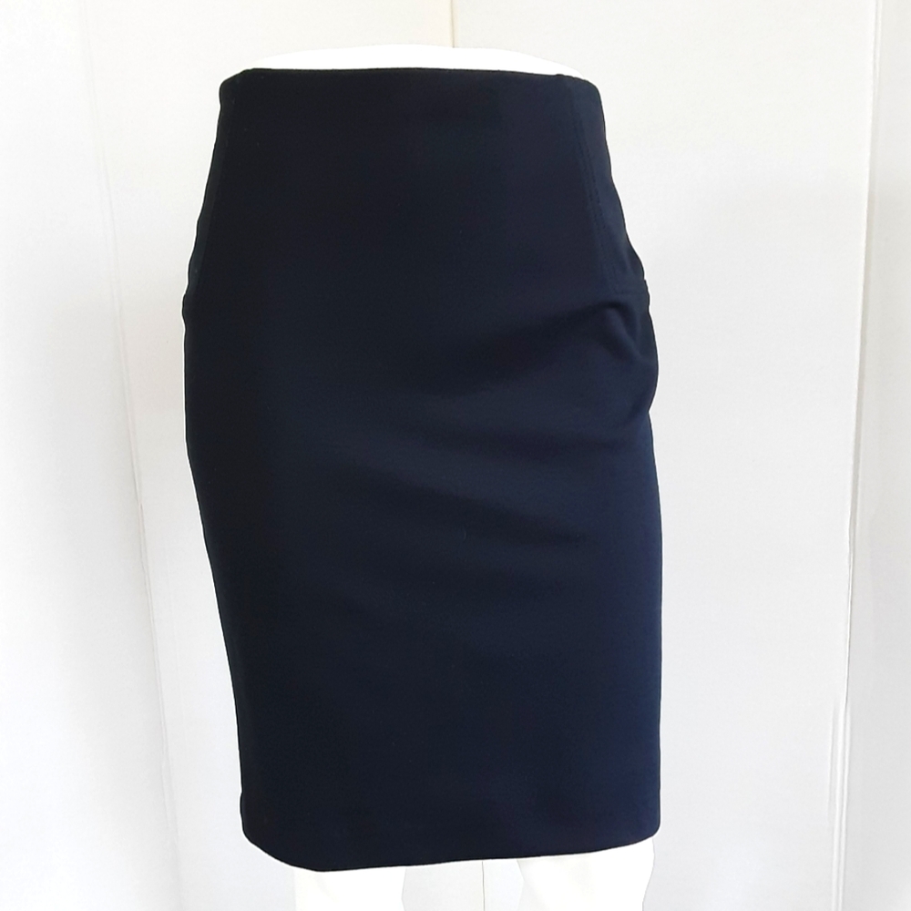 NEW YORK & COMPANY Black Stretch Knit Pencil Skirt Sz M